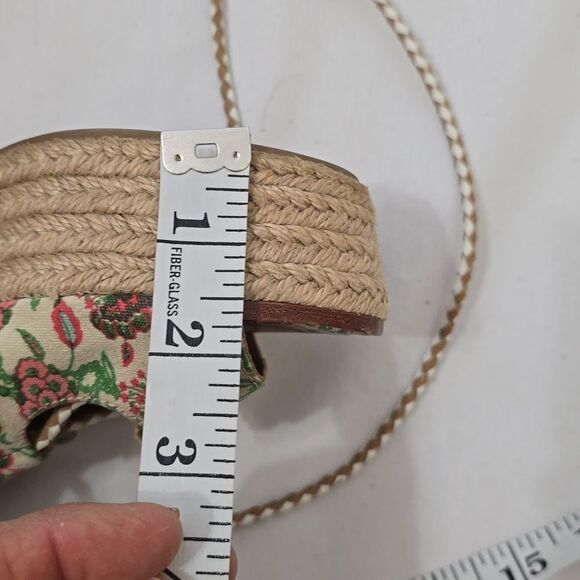 Tory Burch Antiquity Positano Lace-up Espadrilles Sandals Platform women's 7 - Picture 8 of 10